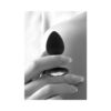 Ouch! Black & White Silicone Butt Plug With Removable Jewel Black