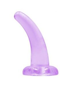 Realrock Crystal Clear Non-realistic Dildo With Suction Cup 4.5 In. Purple