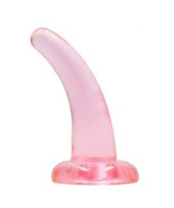 Realrock Crystal Clear Non-realistic Dildo With Suction Cup 4.5 In. Pink