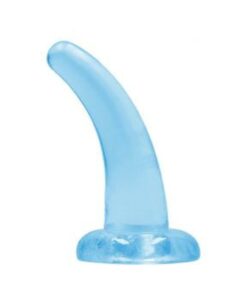 Realrock Crystal Clear Non-realistic Dildo With Suction Cup 4.5 In. Blue