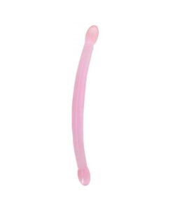 Shots Realrock Crystal Clear 17" Double Dildo  - Pink