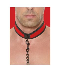Ouch Neoprene Collar W/leash Red