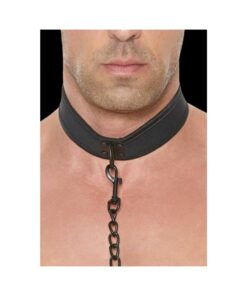 Ouch Neoprene Collar W/leash Black