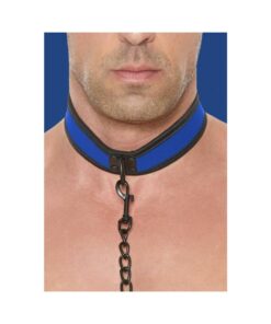Ouch Neoprene Collar W/leash Blue