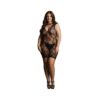 Shots Le Desir High-neck Lace Mini Dress Black Qs