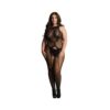Shots Le Desir Crotchless Leopard Bodystocking Black Qs