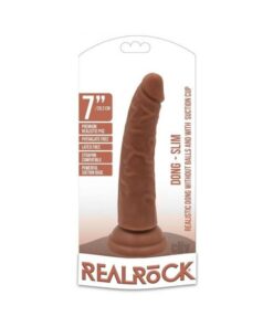 Realrock Slim Dildo Without Balls 7 Tan