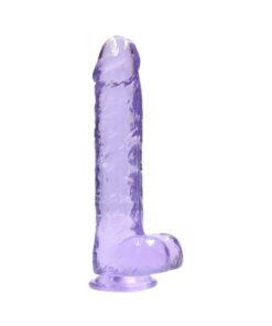 Realrock Realistic Dildo W/ Balls 10in Purple
