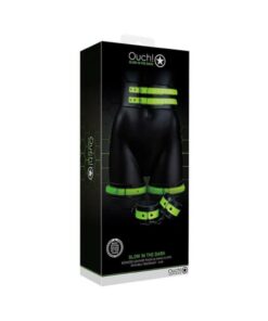 Ouch Thigh Cuffs Belt Handcuff S/m Gitd