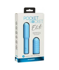 Pocket Rocket Elite Rechargeable Bullet With Removable Sleeve Sky Blue