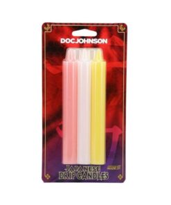 Japanese Drip Candles 3pk Pink/yell