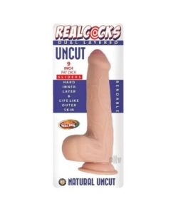 Realcocks Dual Layered Uncut Slider Fat Dick 9 In. Light