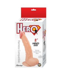 Hero Curved Cock 8 White