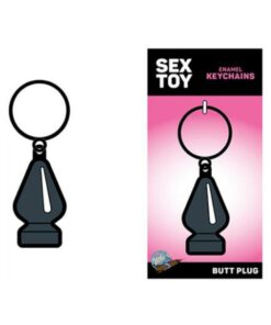 Sex Toy Keychain Gray Butt Plug