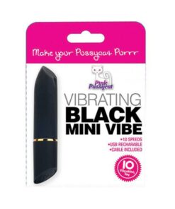Pink Pussycat Vibrating Mini Vibe - Black
