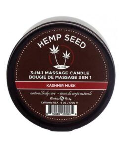 Earthly Body Suntouched Hemp Candle - 6 Oz Round Tin Kashmir Musk