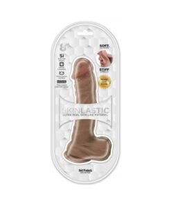 Skinsations Skinlastic Sliding Skin Dildo With Suction Base 8 In.