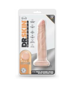 Dr. Skin Dr. Carter Dong With Suction Cup Silicone 7 In. Vanilla