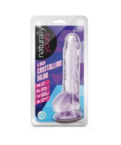 Naturally Yours Crystalline Dildo 8 In. Amethyst