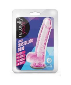 Naturally Yours Crystalline Dildo 6 In. Rose