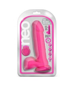 Neo Dual Density Dildo 8` Neon Pink