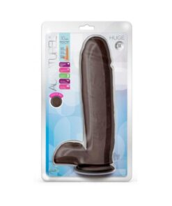 Au Naturel Huge Dildo 10 In. Chocolate
