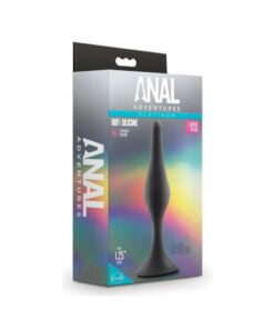 Anal Adventures Platinum Silicone Beginner Plug Large Black