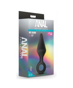Anal Adventures Platinum Silicone Loop Plug Large Black