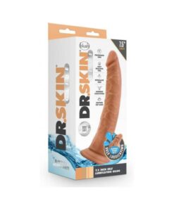 Dr. Skin Glide Self-lubricating Dildo 7.5 In. Mocha