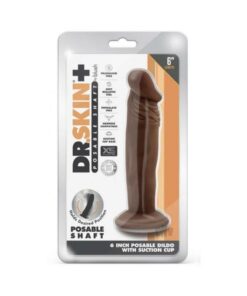 Dr Skin Plus Posable Dildo 6 Chocolate
