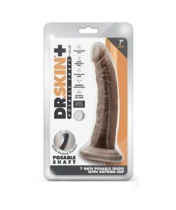 Dr Skin Plus Posable Dildo 7 Chocolate