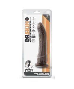 Dr Skin Plus Posable Dildo 9 Chocolate