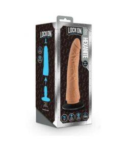 Lock On Hexanite Dildo Mocha 7.5