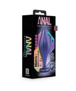 Anal Adv Matrix Wavy Bling Plug Sapphire