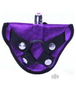 Tantus Velvet Vibrating Harness - Purple