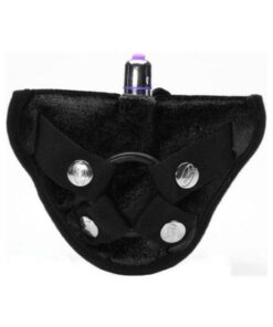 Tantus Velvet Vibrating Harness - Black