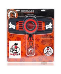 Oxballs Tail Handler Belt Strap With Pup Tail Silicone/pvc Red