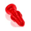 Oxballs Airhole-3 Finned Buttplug Silicone Large Red
