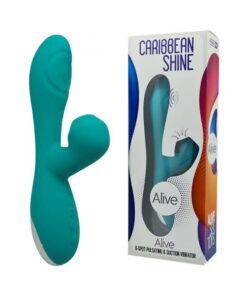 Caribbean Shine Pulsing Dual Stimulator - Blue