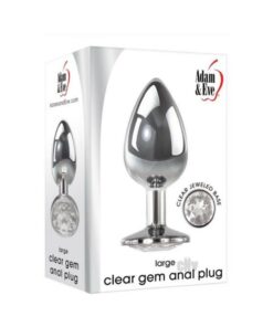 A&E Clear Gem Anal Plug Large