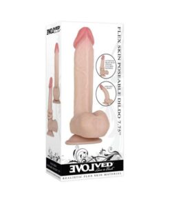 Evolved Flex Skin Poseable Dildo 7.75" - Light