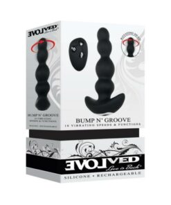 Evolved Bump N' Groove Beaded Anal Vibrator Black