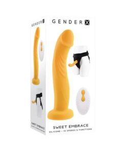 Gender X Sweet Embrace Vibrator And Strap-on Harness Yellow