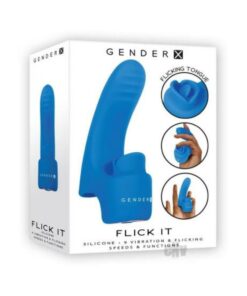 Gender X Flick It Finger Vibrator Blue