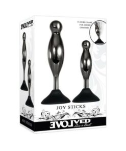 Evolved Joy Sticks 2-piece Plug Set Black