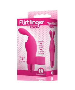 The 9's Flirt Finger Bunny Finger Vibrator Pink
