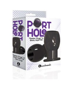 The 9's Port Hole Hollow Butt Plug Black
