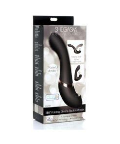 Shegasm 180 Rotating Suction Vibe Black