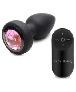 Booty Sparks Pink Gem Plug W/remote Sm