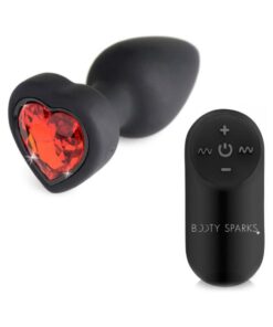 Booty Sparks Red Heart Plug W/remote Sm